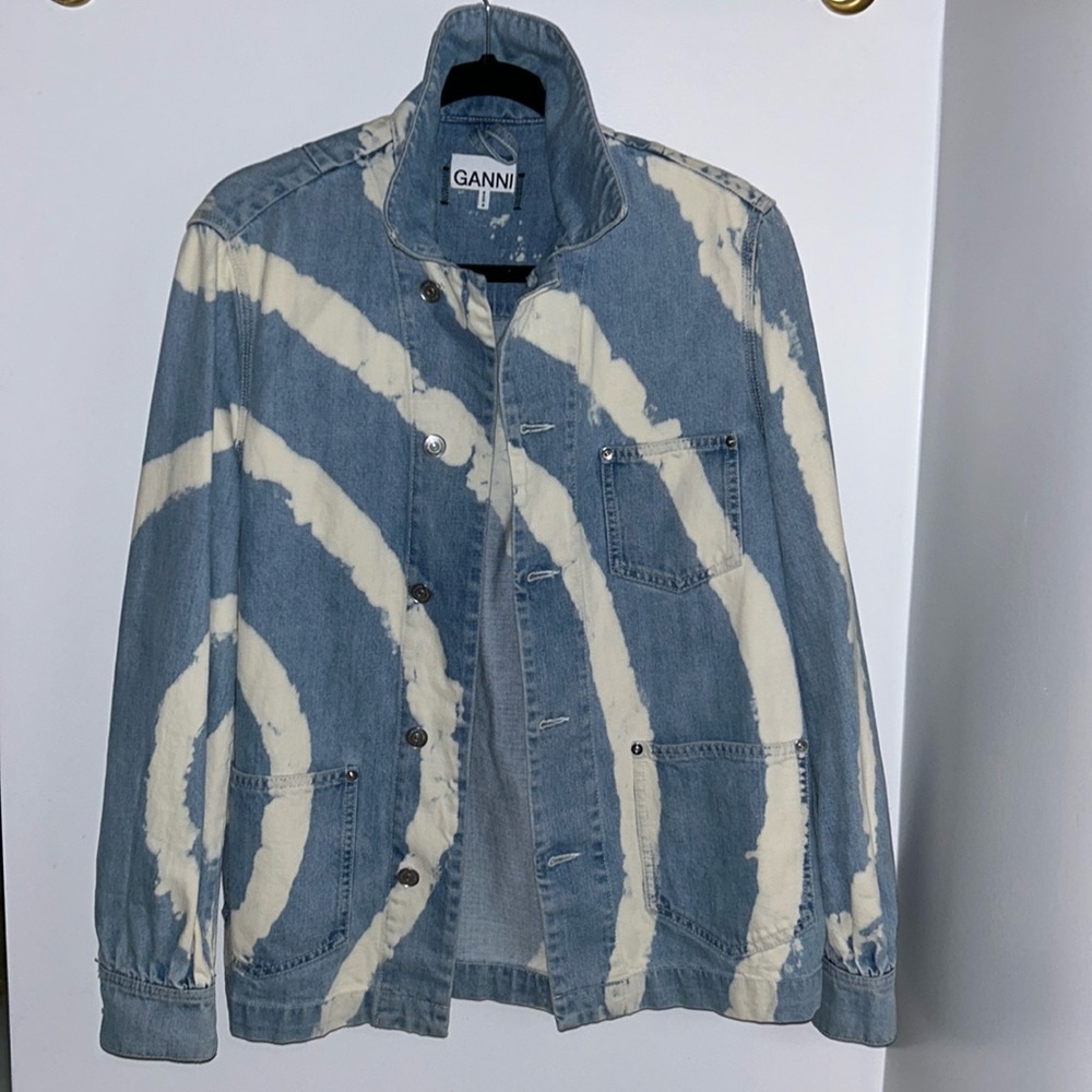 Super rare GANNI partially bleached denim shirt/jacket
